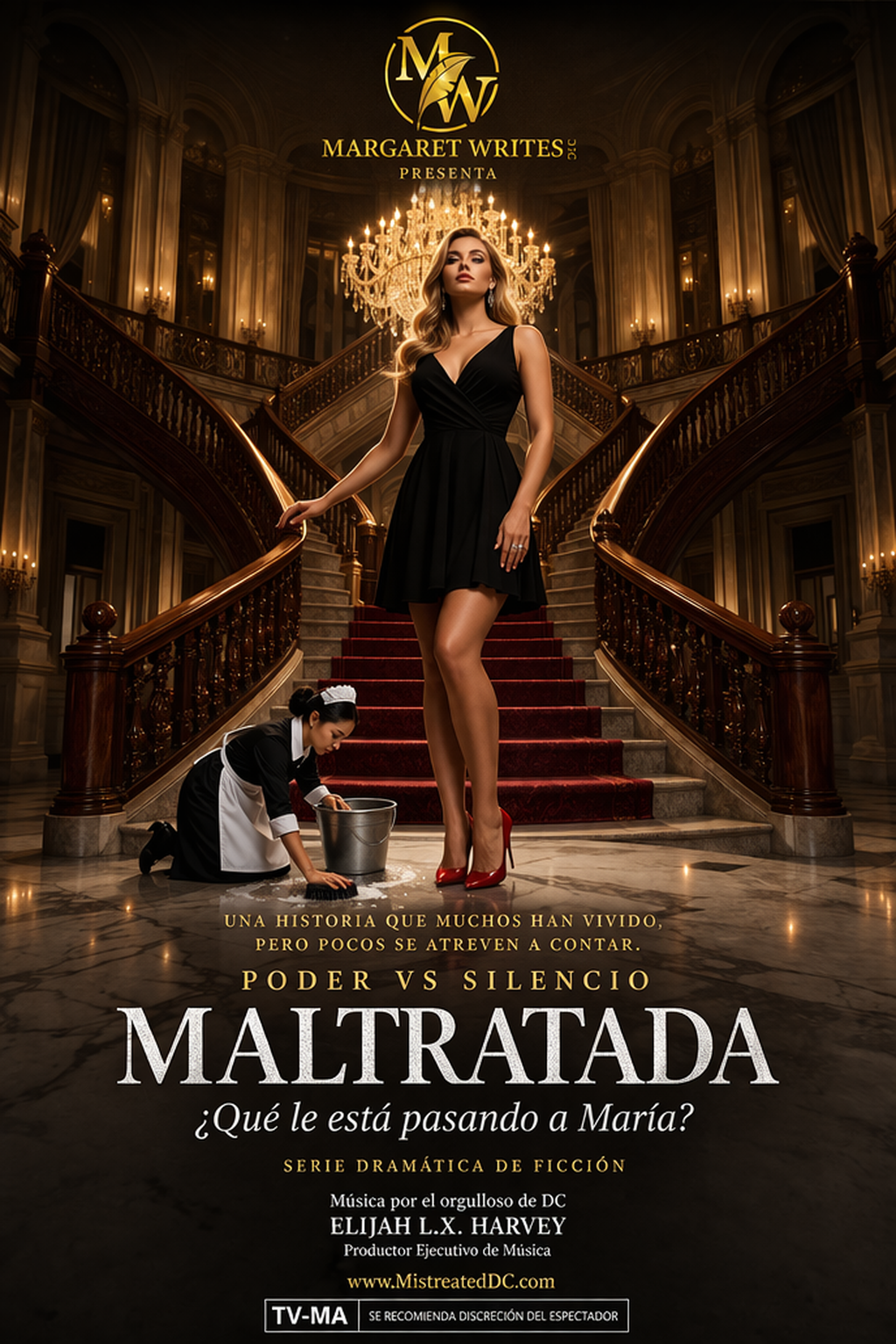 Póster de Maltratada: Poder vs Silencio, serie dramática de ficción